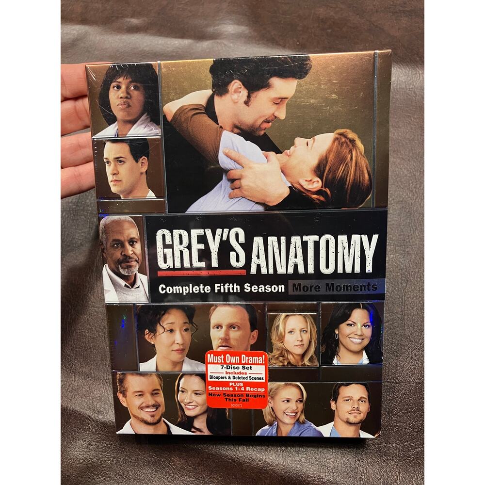 Grey's Anatomy: The Complete Fifth Season DVD Set New Deleted‎ Scenes